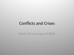 Conflicts and Crises of WWI
