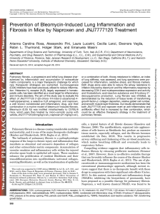 Prevention of Bleomycin-Induced Lung Inflammation and Fibrosis in