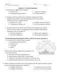 Section 1.1 -‐ Practice Questions 1. Which biome is not found in