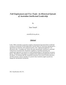 Full Employment and Free Trade: An Historical Episode of