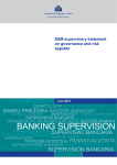 SSM supervisory statement on governance and risk appetite, June