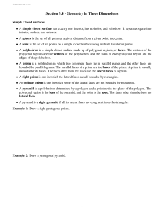 Section 9.4 - Geometry in Three Dimensions