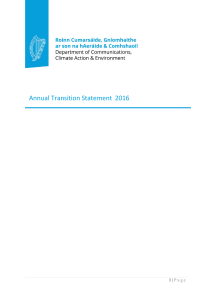 Annual Transition Statement - Select Organisation