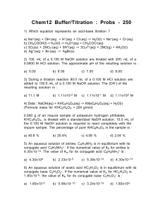 Chem12 Buffer/Titration : Probs