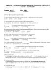 Physical Geology - Geol 1330 (07610) - Spring