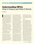 Understanding hIpaa: What It Protects and What It Permits