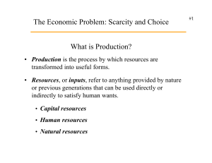 The Economic Problem: Scarcity and Choice