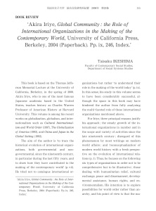 `Akira Iriye, Global Community : the Role of International