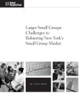 Larger Small Groups: Challenges to Bolstering New York`s Small