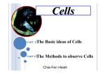 The Basic ideas of Cells The Methods to observe Cells