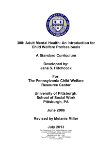 Adult Mental Health - Pennsylvania Child Welfare Resource Center