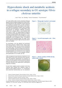 Hypovolemic shock and metabolic acidosis in a refugee secondary