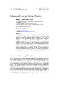 Holographic low-energy electron diffraction