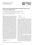 Effects of decreasing acid deposition and climate change on acid