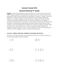 Math Summer Packet for students entering 7th Grade