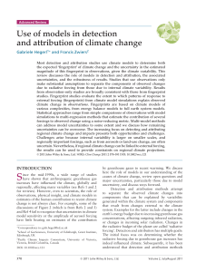 Use of models in detection and attribution of climate change