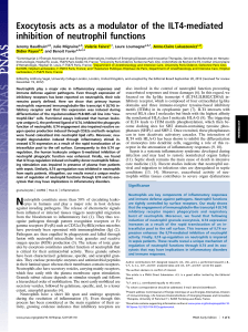 Exocytosis acts as a modulator of the ILT4