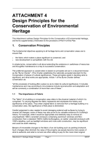 ATTACHMENT 4 Design Principles for the Conservation of