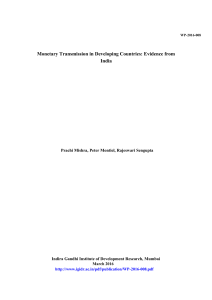 Monetary Transmission in Developing Countries: Evidence from India