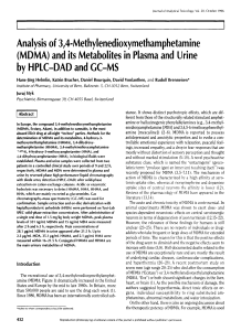Analysis of 3, 4-Methylenedioxymethamphetamine (MDMA) and its