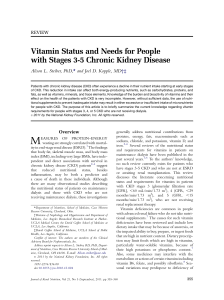 Vitamin Status and Needs for People with Stages 3-5