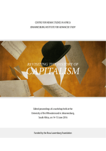 capitalism - Johannesburg Institute for Advanced Study