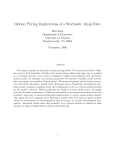 Option Pricing Implications of a Stochastic Jump Rate