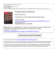 Routledge Handbook of Political Islam Shahram Akbarzadeh
