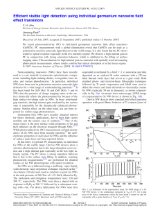 Efficient visible light detection using individual germanium nanowire