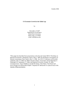 US Economic Growth in the Gilded Age