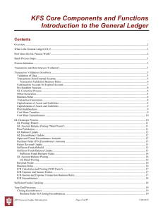 General Ledger: Introduction - Financial Management Services