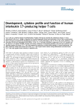 Development, cytokine profile and function of human interleukin 17