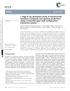 L-edge X-ray absorption study of mononuclear vanadium complexes
