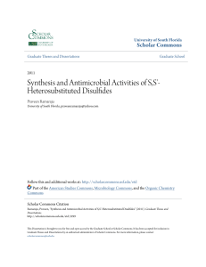 Synthesis and Antimicrobial Activities of S,S
