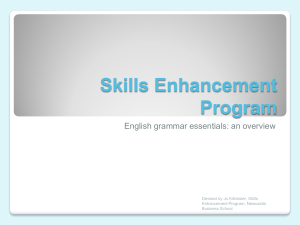 Skills Enhancement Program
