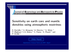 Sensitivity on Earth Core and Mantle densities