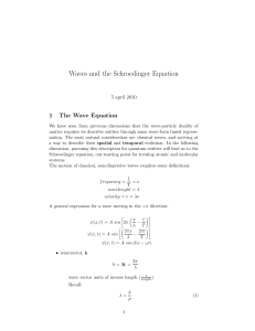 Waves and the Schroedinger Equation