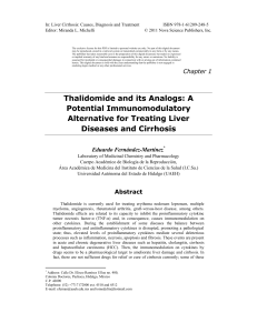 Thalidomide and its Analogs: A Potential Immunomodulatory