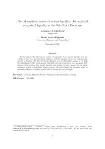 The information content of market liquidity: An empirical analysis of