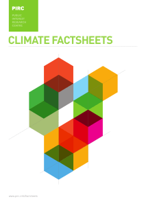 Climate Factsheets - Public Interest Research Centre