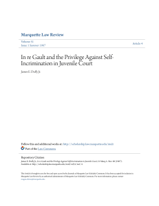 In re Gault and the Privilege Against Self