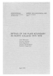 rifting of the plate boundary in north iceland 1975-1978
