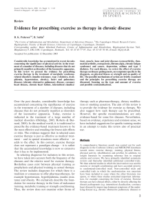 Evidence for prescribing exercise as therapy in chronic disease