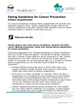 Eating Guidelines for Cancer Prevention: Dietary