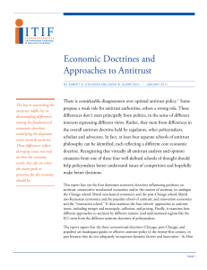 Economic Doctrines and Approaches to Antitrust