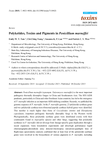 Polyketides, Toxins and Pigments in Penicillium marneffei
