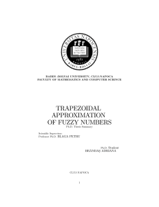 TRAPEZOIDAL APPROXIMATION OF FUZZY NUMBERS