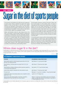 Where does sugar fit in the diet?