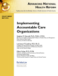 Implementing Accountable Care Organizations