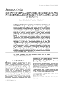 Deconstructing acrophobia: physiological and psychological